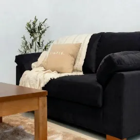 Marquis Black upholstered sofa