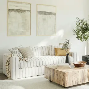 Mondo Cream upholstered sofa