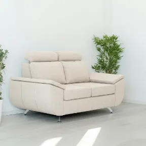 Supreme Ivory upholstered sofa
