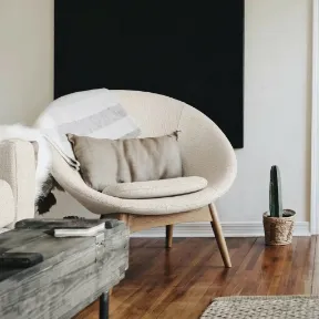 Supreme Ivory upholstered chair