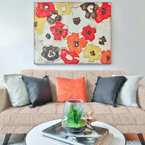 Yakety Yak Sand upholstered sofa