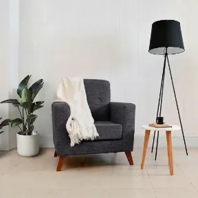 Roman Graphite upholstered chair