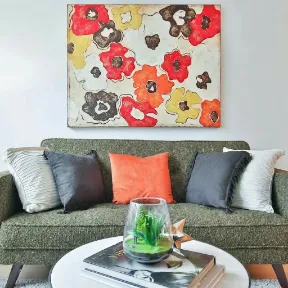 Melange Clover upholstered sofa