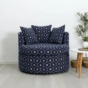 Sangria Navy upholstered chair