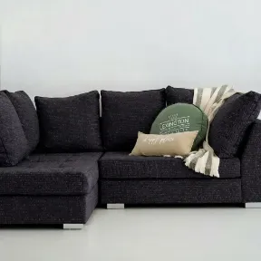 Toronto Black upholstered sofa