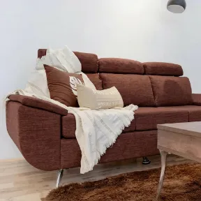 Roman Sepia upholstered sofa