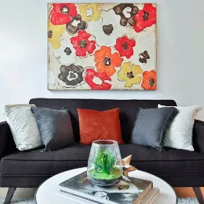 Luscious Black upholstered sofa