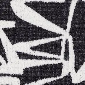 Autograph Charcoal upholstery fabric in Black