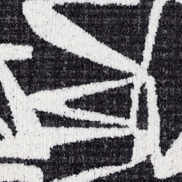 Autograph Charcoal upholstery fabric in Black