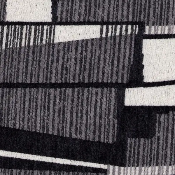 Paxton Charcoal upholstery fabric in Black