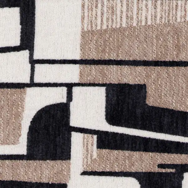 Paxton Sand upholstery fabric in Black