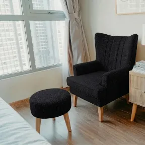 Amara Black upholstered chair