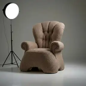 Amazon Pecan upholstered chair