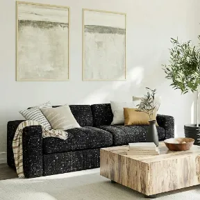 Bruno Caviar upholstered sofa