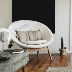 Bruno Ivory upholstered chair