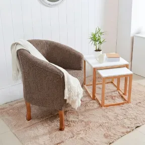 Bruno Rattan upholstered chair