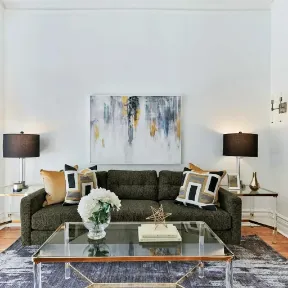 Gianna Pine upholstered sofa