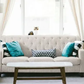 Morpheus Bone upholstered sofa