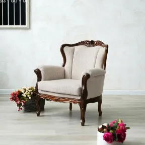 Morpheus Bone upholstered chair