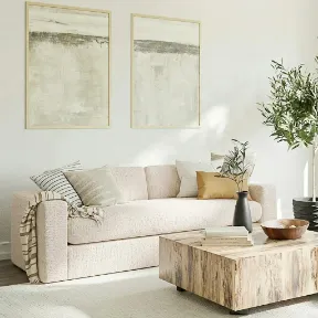 Morpheus Vanilla upholstered sofa
