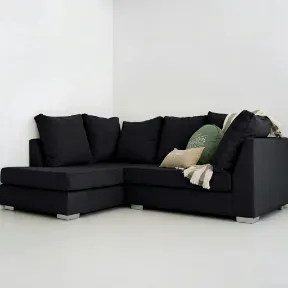 Mystique Black upholstered sofa