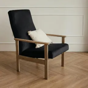 Mystique Black upholstered chair