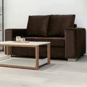 Mystique Brown upholstered sofa