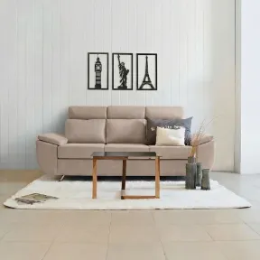 Mystique Oatmeal upholstered sofa