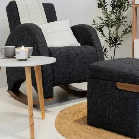 Nile Charcoal upholstered chair