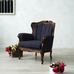 Nile Navy upholstered chair