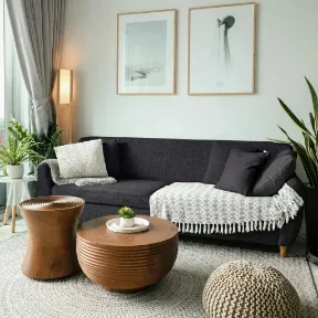 Topanga Charcoal upholstered sofa