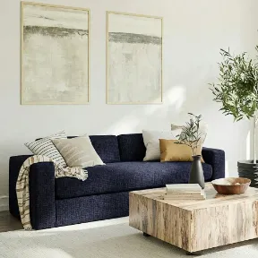 Topanga Navy upholstered sofa