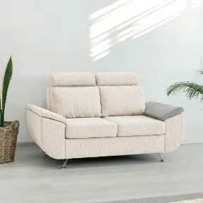Zelda Bone upholstered sofa