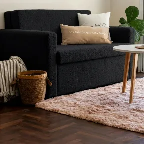 Dominator Black upholstered sofa