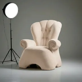 Mystique Bone upholstered chair