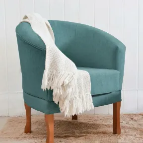 Passion Suede Tidepool upholstered chair
