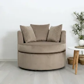Modern Velvet Sand upholstered chair