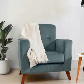 Modern Velvet Slate upholstered chair
