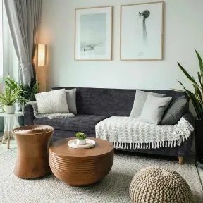 Galactic Charcoal upholstered sofa
