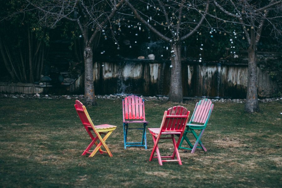 backyard party seating fabric