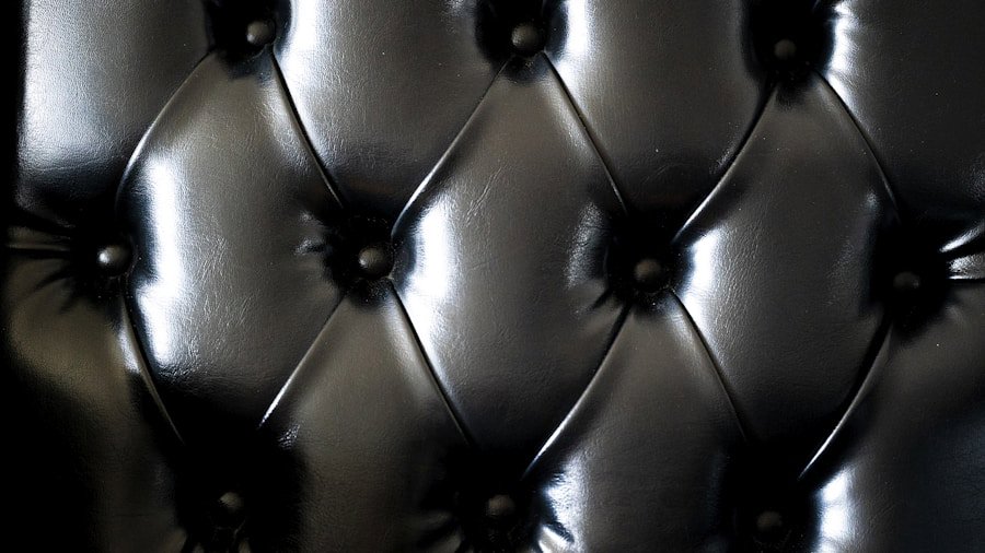 faux leather upholstery close up