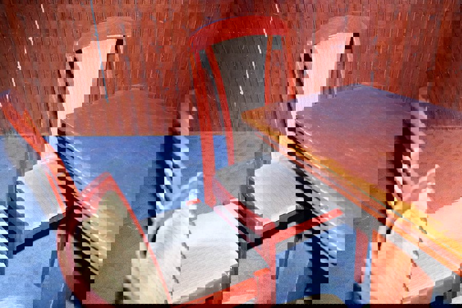 linen accent chair interior