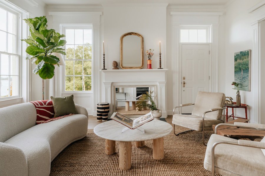 linen sofa living room