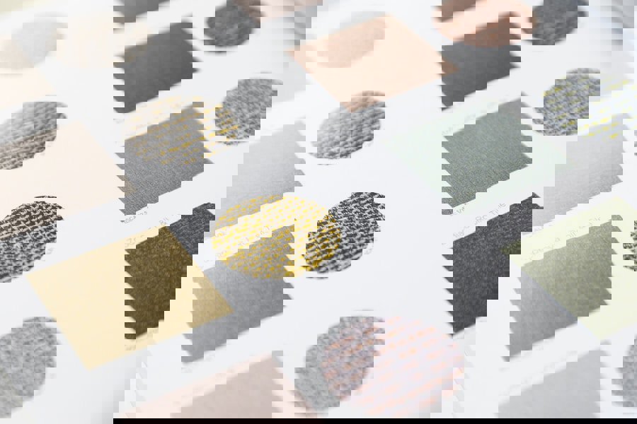 mixed texture fabric swatches