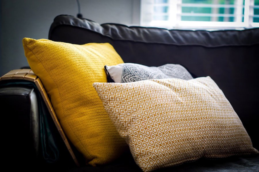 neutral throw pillows sofa
