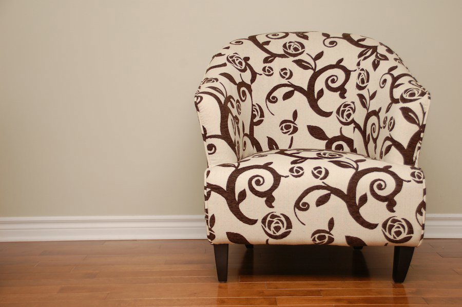 reupholstered armchair living room