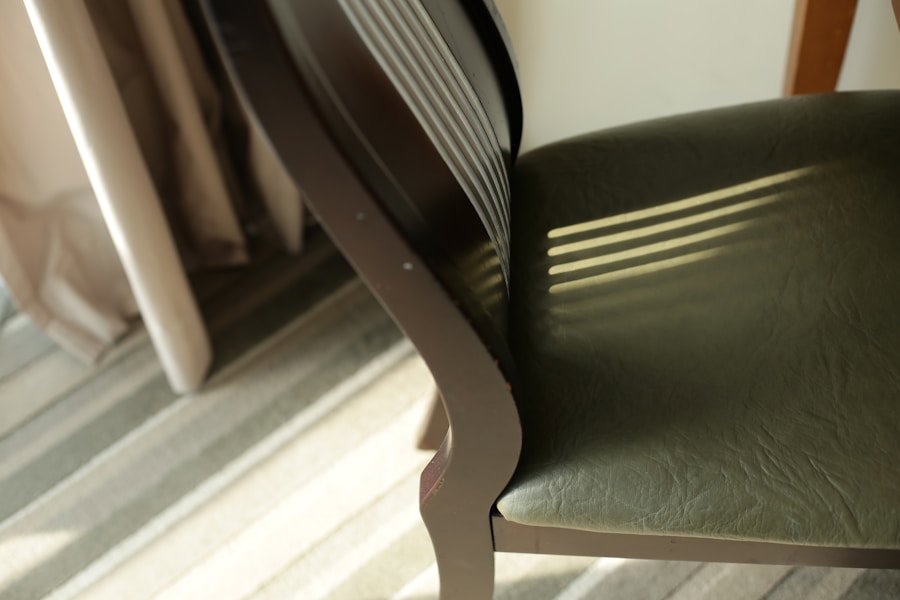 reupholstered dining chairs closeup