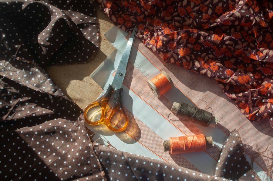 sewing fabric scraps