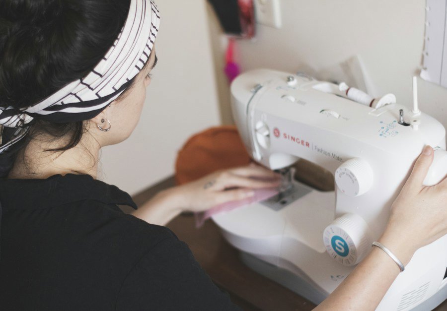 sewing machine fabric scraps