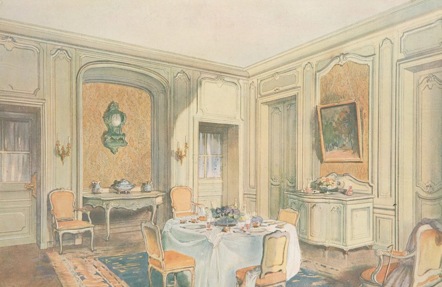 spring dining room interior